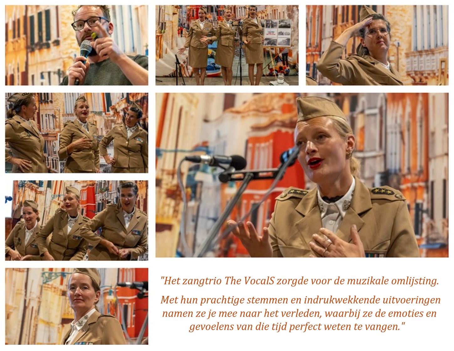 Fotocollage van The Andrews Sisters in Wijbosch